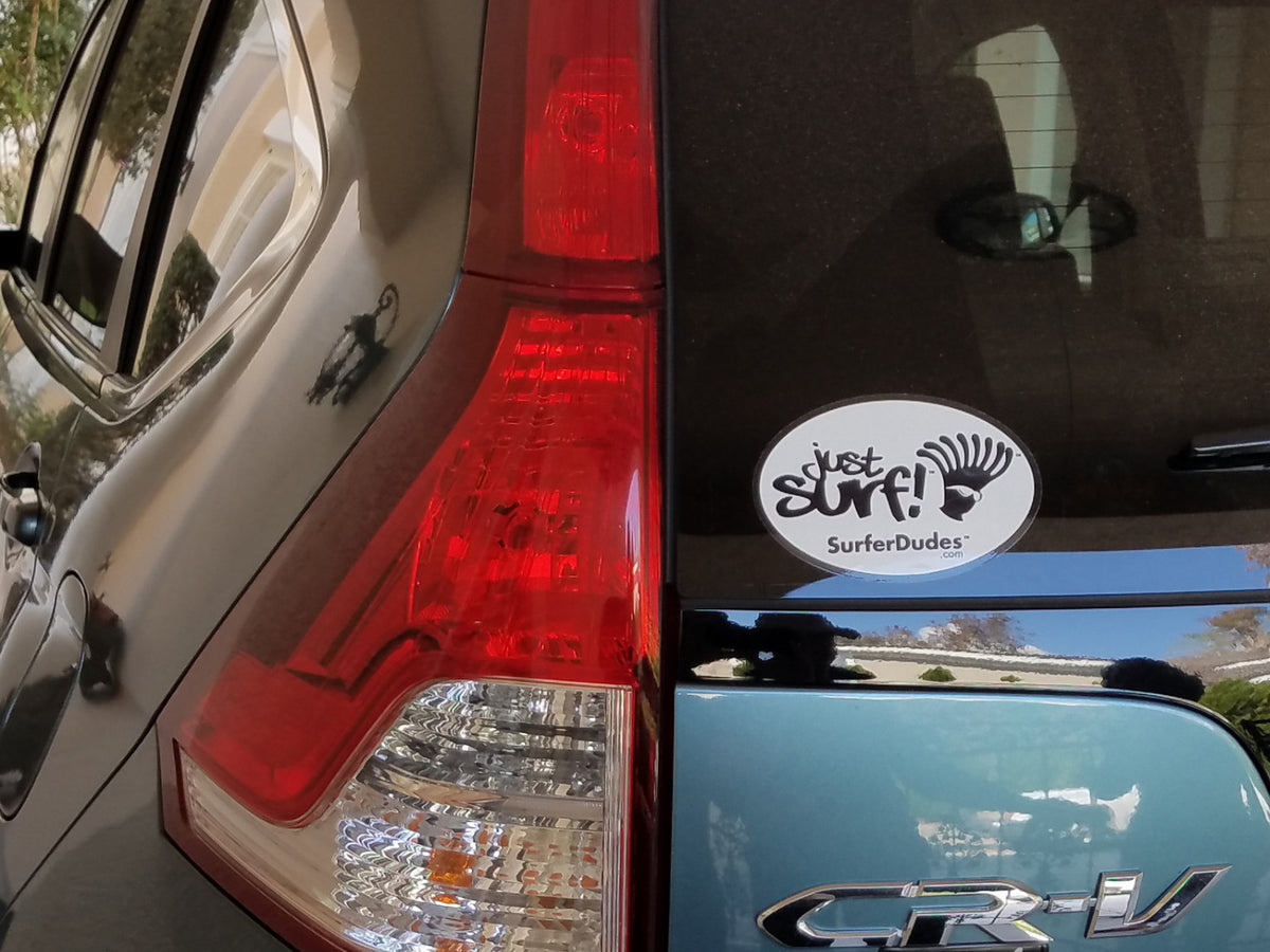 Surfer Dudes Bumper Stickers / Decals (pack of 5)